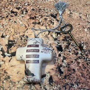 Artful Cross “The Journey Awakens the Soul”  Susan Winget with Key like new